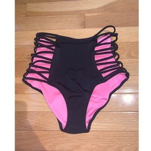Pink by VS high waisted bikini bottoms